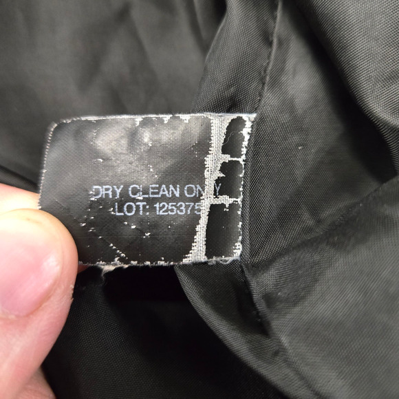 Y2K Anne Klein Charcoal Gray Wool Blend Button Front Peacoat Overcoat Size XXL - Picture 10 of 11